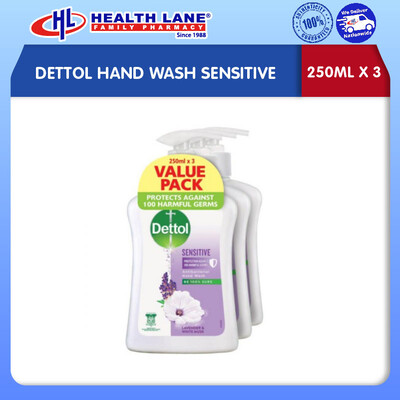 DETTOL HAND WASH SENSITIVE (250MLX3)